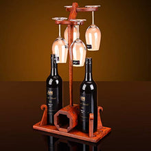 LXH-SH Cremagliera del Vino Nana Wine Rack Vino di Mogano Decorazioni della cremagliera Calice in Legno a Testa in Giù a casa Soggiorno portabottiglie Creativo scaffali Vino contatore