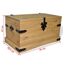 xingshuoonline baule portaoggetti in legno di Pino messicana Corona Range 91 x 49,5 x 47 cm