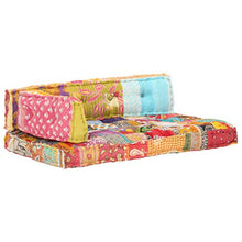 vidaXL Cuscino per Divano con Pallet Multicolore Tessuto Patchwork