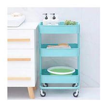 &ripiano di stoccaggio Scaffalature Multifunzionali Ferro Art Home Soggiorno Camera da letto Cucina Bagno Con ruote Carrello Portaoggetti a 3 strati Scaffale di finitura