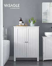 VASAGLE Armadio da Bagno Autoportante, Mobile da Bagno, Organizzatore Portaoggetti, con 2 Ripiani Regolabili, 30 x 60 x 80 cm, Bianco BCB60W