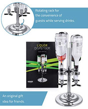 Toys4boys LED Dispenser Bevande Porta Bottiglie, Bar Butler, 4 Dispenser Verticale Alcolici, Bevande con Dosatori