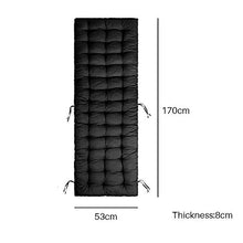 Stecto - Cuscino per sedia a sdraio, antiscivolo, morbido, cuscino di ricambio per chaise longue da giardino, per viaggi e vacanze, per ambienti interni ed esterni, JJ0115102042_BK_EU, Nero