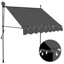 E E-NICES Tenda da Sole Retrattile Manuale con LED 200 cm Antracite