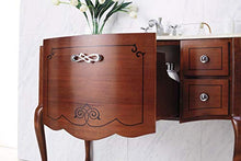 Mobile da bagno stile classico - Misura: L.118 P.57 - Finitura: Noce Antico - Top: Marmo tecnico botticino ricomposto - 100% made in Italy