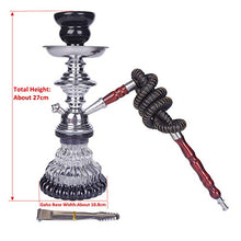 XJJY Shisha NACKAH Genuine EGYPTINE SHESHA SHESHA Stile di Cafe con Tubo Flessibile da 100 cm Lavabile (Nero)