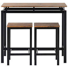 WYLZLIY-Home Set Tavolo Bar Bancone sgabelli Mobile Bar Tavolo da Bar E Sgabelli Set da Banco Tavolo da Pranzo Tavolo da Pranzo E Sedie Set da Cucina Moderna da Cucina in Legno con 2 Sgabelli
