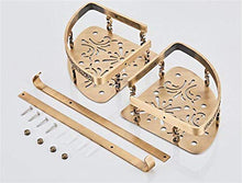 GYCS Rack per cestini triangolari a Due Piani in Alluminio Spaziale Antico, mensola angolare retrò per Bagno/Montaggio Rack di stoccaggio richiesto