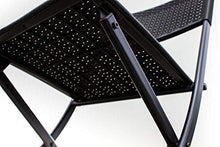 AVANTI TRENDSTORE - Pliniana - Set da Balcone in Metallo e polyrattan, Composto da 2 sedie e 1 Tavolo Pieghevole di Colore Nero. Dimensioni Lap 210x80x58 cm