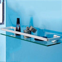 NewbieBoom Armadi Alti Space Alluminio Ripiani in Vetro Letti semplici Mensola per Bagno Lavabo Lavabo Specchio Anteriore Ripiani in Vetro (Dimensioni, 80 cm), 60 cm