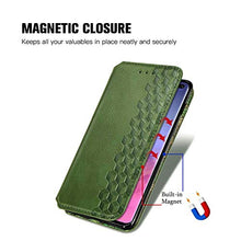 Miagon Samsung Galaxy S20 Ultra Moda Custodia,Retro PU Pelle Cover a Libro Carta Fessura Supporto Stand Magnetica Flip Wallet Case Cover,Verde