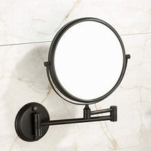 CENPEN Specchio cosmetico Vanity Nero Retro Europeo 20,3 cm Specchio Trucco 3 volte Ingrandimento Specchio Telescopico (Colore: Nero, Dimensioni: 8" 3X)