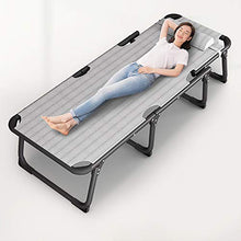 XJAXY Letti aggiuntivi per Adulti, Telaio da Letto Pieghevole Portatile con Cuscino, Letto per Gli Ospiti per Camera da Letto e Ufficio, Robusto Telaio in Metallo Facile, Letto Portatile