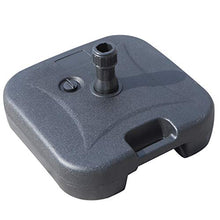 miozzi Base per Ombrellone da Giardino Riempibile 20-30 kg HDPE Nero 46x45x26 cm