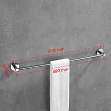 GRIFEMA IBIZA-G30101 Porta Salviette Singolo (60cm), Portasciugamani da bagno, Ottone/Argento