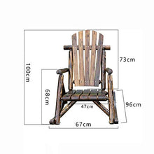 Sedia a Dondolo per Adulti Siesta Sedia a Dondolo da Esterno, Sedia da Tavolo retrò per Balcone all'aperto, Sedia antisettica in Legno massello, Sedia combinata Multifunzionale, Adatto per Cortile/I