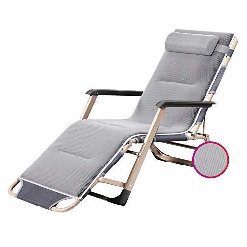 Sywlwxkq Balcone Ufficio Sedia Relax Lettini Prendisole Sedie a Sdraio Sedia da Giardino reclinabile Sedie Zero Gravity Relaxer Reclinabile Lettino Pieghevole Regolabile per Patio Esterno C