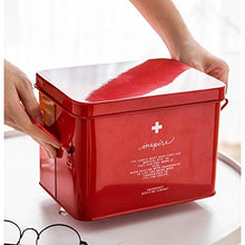 WYH Chiaro Medicine Chest Domestica Piccola Pillola di Sicurezza, Famiglia Pranzo Medica a più Strati di Piedi Medicine Medicina Box Ragionevole (Color : Red, Size : Small)