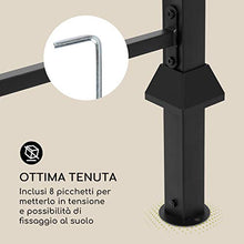 blumfeldt Steakhouse - Copertura per Griglia, Protezione Barbecue, Gazebo, 220x215x140cm, Poliestere, 180 g/m², Ripiani Interni Vetro, Ganci per Utensili, Ignifugo, Acciaio, Colore Grigio