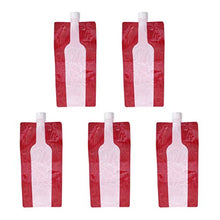 UPKOCH 5Pcs Sacchetto di Vino Pieghevole 750 Ml Sacchetto di Bottiglia di Vino di Plastica Portatile Riutilizzabile Sacchetto Pieghevole a Prova di Perdite di Liquido Portaborraccia per