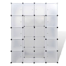 Luckyfu Questo Scaffale armadietto modulare con 14 Scomparti Bianco 37 x 146 x 180,5 cm.Questo Armadio Fornira Una Soluzione di Stoccaggio Ideale.Armadio Guardaroba.
