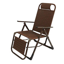 Sywlwxkq Sedia Relax da Ufficio con Balcone Sedia da Giardino reclinabile in Rattan Marrone | Zero Gravity Locking Sedia reclinabile Soggiorno Giardino Prato | Sedia a Sdraio da Esterno Pie