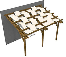 TENDAGGIMANIA Teli Fasce in PVC da 650 gr/m2 per Copertura di STRUTTURE, PERGOLE, GAZEBI, Disponibile in Varie Misure e colorazioni (60 x 600 cm, Avorio)