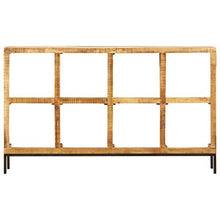 vidaXL Legno Massello di Mango Credenza Solida con 8 Vani Rialzata Design Lineare Colore Naturale Resistente Buffet Madia Mobile Cucina 160x25x95 cm