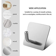 Gancio Autoadesivo, Ganci Appendiabiti in Acciaio Inox, 4 Pezzi Ganci Portasciugamani Ganci Adesivi per Bagno Cucina Porta per Appendere l'accappatoio, Borse, Vestiti, etc(Argento)