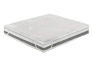 BiancheriaWeb Rinnova Materasso Topper Coprimaterasso Correttivo Antibatterico Memory Silver Matrimoniale Silver