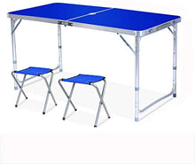 Tavolo da picnic all'aperto Set da tavolo da campeggio pieghevole, altezze Tavolo da picnic portatile regolabile con 2 sgabelli Patio ombrellone foro e maniglia per interni all'aperto, picnic, campegg