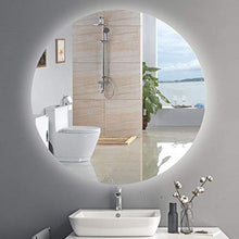 YSJX Controluce LED Specchio Rotondo Ø50/60/70/80cm Specchio da Parete con Illuminazione a LED,Specchio da Bagno,Bianco Caldo,Freddo Bianco,Verticale,Orizzontale