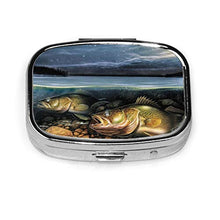 Scatola quadrata per pillole per medicine, raccogli la luna, Walleye jq, con licenze alla moda, organizer per pillole da viaggio, per integratori di vitamine