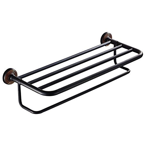 MBYW Portasciugamani Moderno Portasciugamani Elegante per Il Bagno di Moda Accessori per Il Bagno in Ferro battuto Nero Antico Europeo portasciugamani Bagno Rame Nero Bronzo portasciugamani