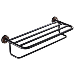 MBYW Portasciugamani Moderno Portasciugamani Elegante per Il Bagno di Moda Accessori per Il Bagno in Ferro battuto Nero Antico Europeo portasciugamani Bagno Rame Nero Bronzo portasciugamani