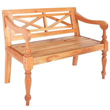vidaXL Legno Massello di Mogano Panca Batavia Marrone Chiaro Panchina Esterni