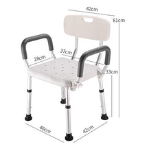 Strumento medico ABBD per panca da doccia con schienale e braccioli rimovibili - Sedia per vasca regolabile in altezza, sedile per vasca da bagno con idromassaggio spa - Sicurezza antiscivolo-B