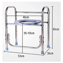 GYCS Sedia da Bagno Comoda e Cornice per WC Surround WC Confortevole, WC-Doccia, Bagno in Acciaio Inossidabile, Supporto per Bagno/Sicurezza WC scivoloso Guardrail