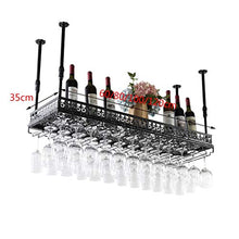 FAFZ Portavini Portabottiglie da Appendere, Portabicchieri da Vino, Altezza E Spaziatura Regolabili, Portabottiglie da Soffitto， Portabottiglie da Vino per Ristorante E Bar (Size : 80cm)