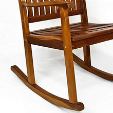 Dondolo da giardino in legno teak imperial con braccioli