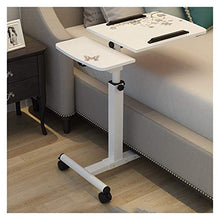SXGKY Pieghevole da Tavolo Computer Portatile Registrabile Laptop Desk Ruota Portatile Ping può Essere Sollevato in Piedi Desk 64 * 40CM Scrivania Portatile FF (Color : White)