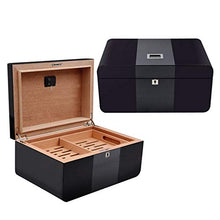 ZYING 2-Layers Cigar Cabinet con igrometro e umidificatore Black Classic umidificatori for Club Home Page Cigar Box