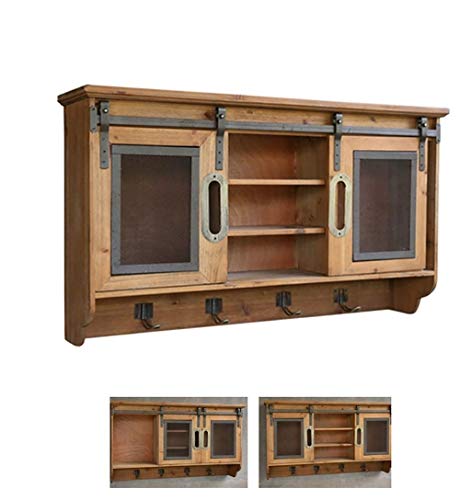 American Country decorazione della parete di stoccaggio Rack Sala da pranzo Soggiorno parete della guida di cremagliera del portello scorrevole pensile multifunzionale Wall Hanging Governo del vino Li