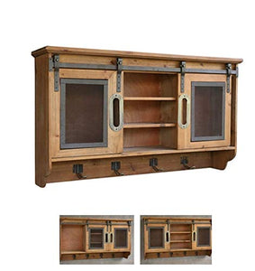 American Country decorazione della parete di stoccaggio Rack Sala da pranzo Soggiorno parete della guida di cremagliera del portello scorrevole pensile multifunzionale Wall Hanging Governo del vino Li