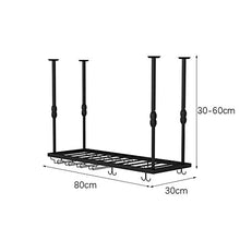 JHGJBJ Appesa Vino Rack Metallo, Forte E Stabile Soffitto Ferro Titolare Appeso Calice, Il Braccio può Essere Regolata da Altezza 30-60cm (Size : 80x30cm)