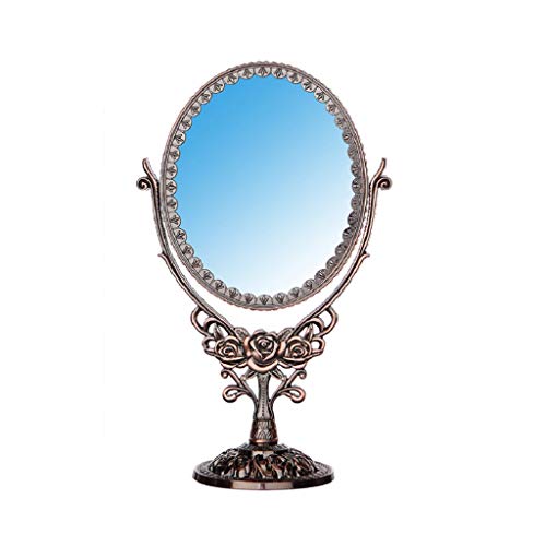 Xinxinchaoshi Specchi da Tavolo Specchio da tavolino in Metallo HD con Grande Specchio Rotante a 360 Gradi Specchio Cosmetico