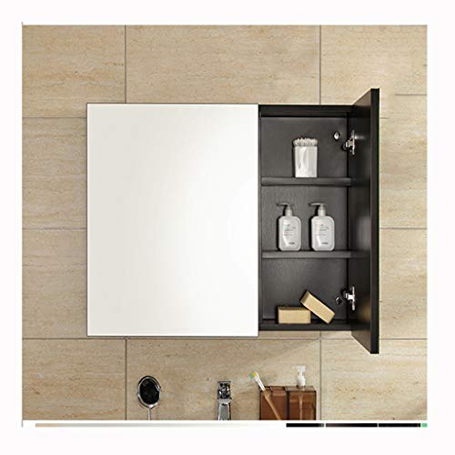haozai Mensola da Muro O da Cassetti Scaffale Parete Design En Colore Bianco Pensile Bagno Sospeso,Specchio Contenitore Bagno,Specchio Bagno 1214