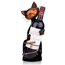 Tooarts Portabottiglie Per Vino Dal Design, Cat Pratica Decorazione Scultorea Casa Scaffale del Metallo Crafts Decorazione d'interni