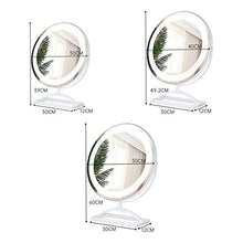 ZHAORU Specchio a LED per Specchio da Trucco da Tavolo con luci, Rotazione a 360 °, Specchio da Barba Indipendente, Specchio Touch Control, Luce per Specchio da Bagno Ricaricabile