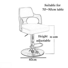 LLT Pratico sgabello Sgabelli contatore Chair Cucina Colazione Bar Stool 360 ° Swivel Bar Sedia da ufficio Altezza regolabile Barbershop Lino sedile Carico massimo 130Kg,Blu,45~63 cm